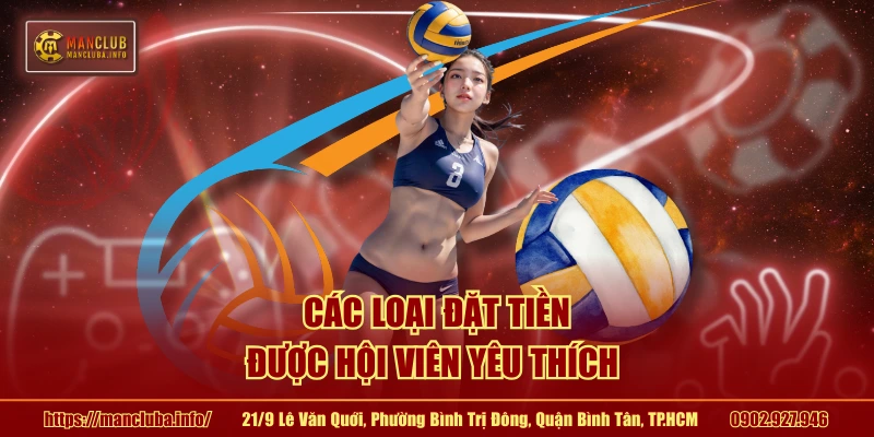 Các loại đặt tiền được hội viên yêu thích 